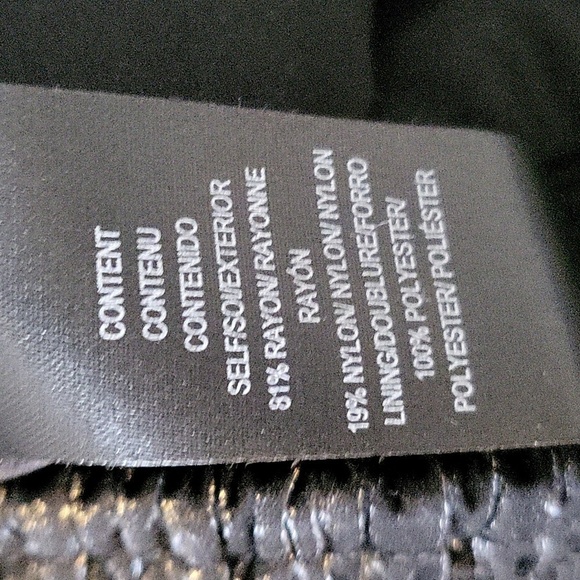 WAYF Where Are You From Black Vegan Front Snap Shimmery Back Smocked Crop - Sz L - Picture 16 of 16